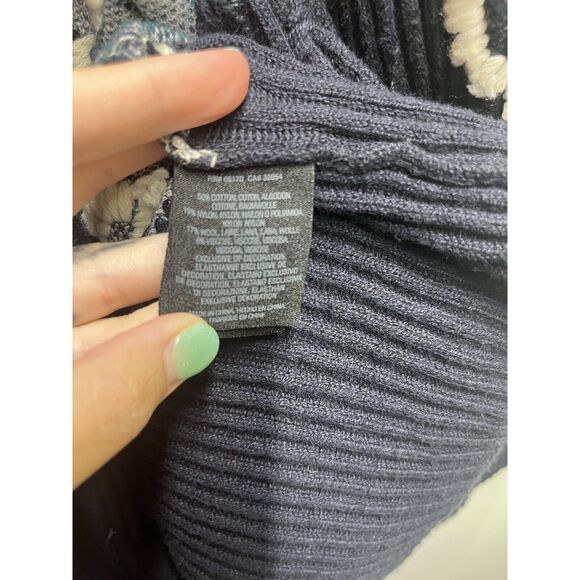 Anthropologie HWR Monogram Emmia Hand Stitched Cardigan Sweater Medium Floral - Picture 6 of 8